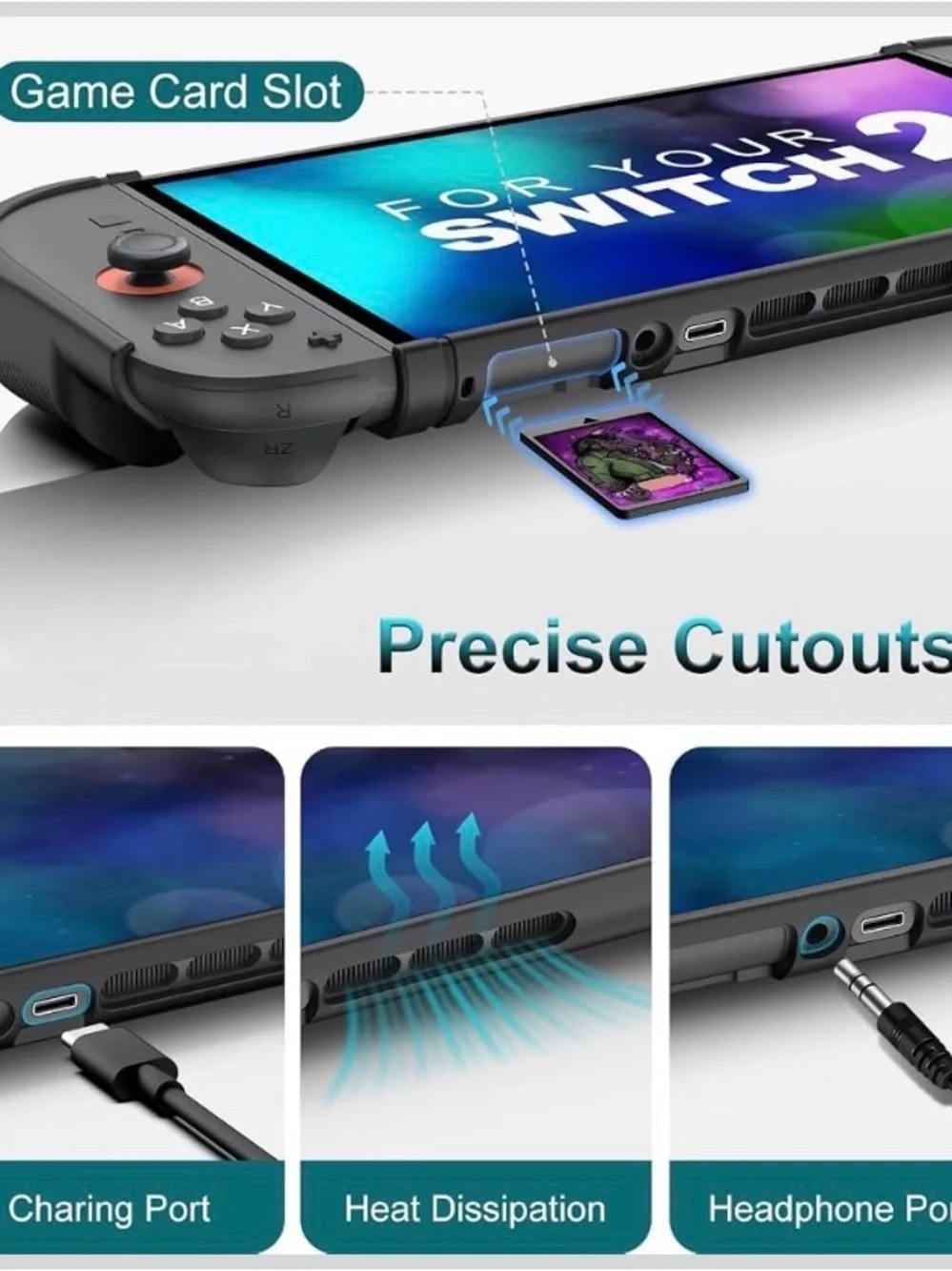 Nintendo Switch Dockable Case, Protective Cover, Ergonomic Design Console